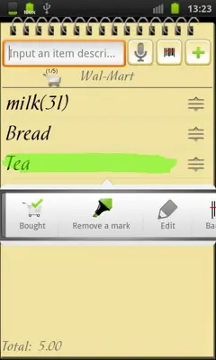 Shopping List android App screenshot 0